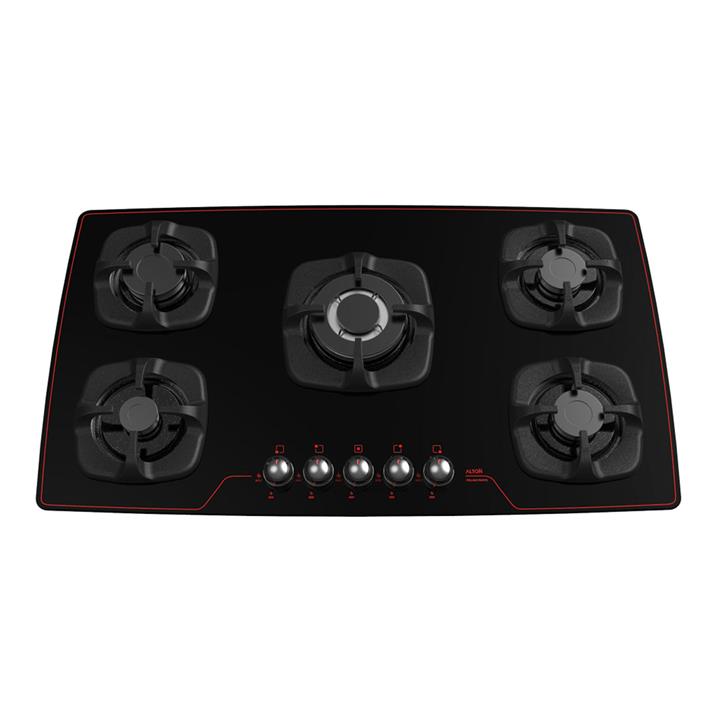 اجاق گاز صفحه ای آلتون مدل G512 شیشه 5 شعله  Alton G512 Glass Gas Hob With 5 Burners